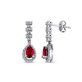 2,07 Carat Diamond Ruby Earrings