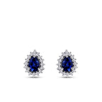1,68 Carat Diamond Sapphire Earrings