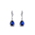 1,76 Carat Diamond Sapphire Earrings