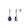 1,76 Carat Diamond Sapphire Earrings
