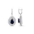 9,49 Carat Diamond Sapphire Earrings