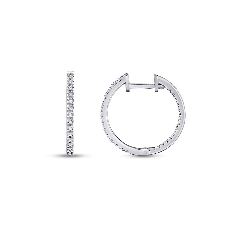 0,29 Carat Diamond Hoop Earrings