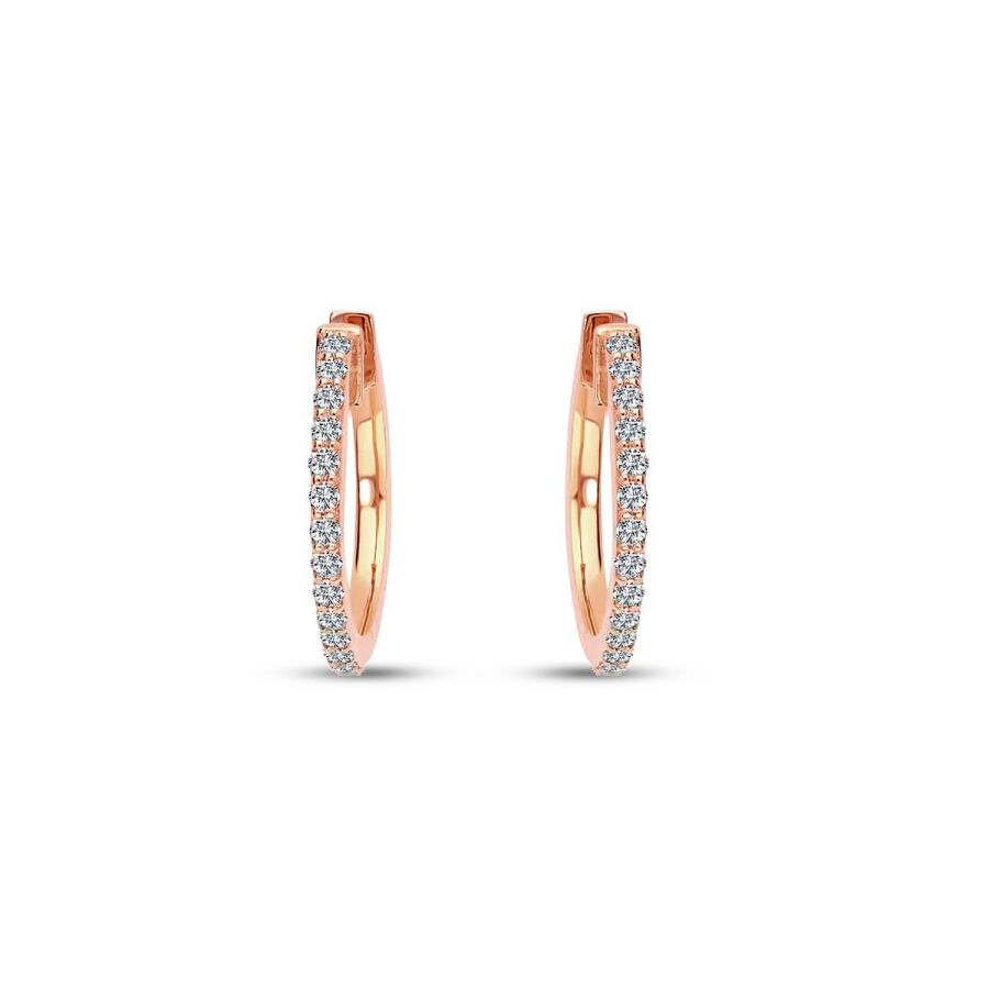 0,37 Carat Diamond Hoop Earrings