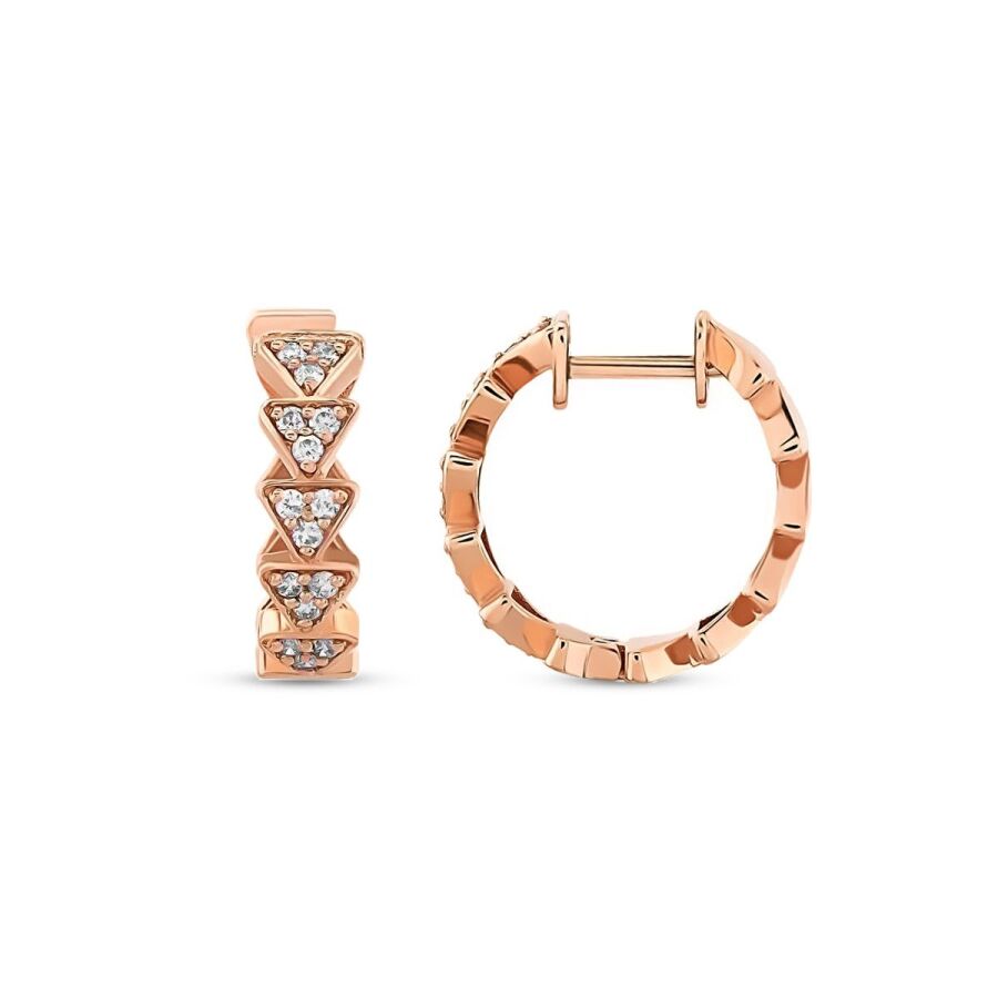 0,22 Carat Diamond Hoop Earrings