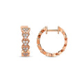 0,22 Carat Diamond Hoop Earrings