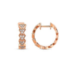 0,22 Carat Diamond Hoop Earrings