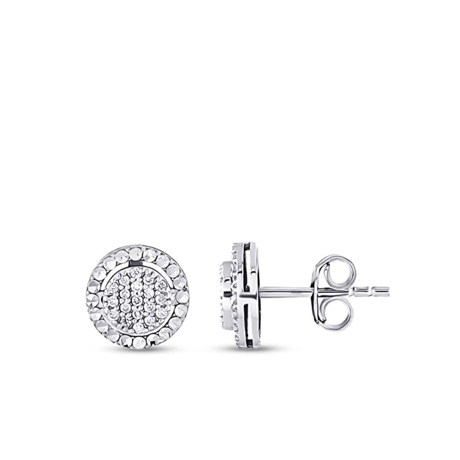 0,18 Carat Diamond Oval Earrings