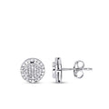 0,18 Carat Diamond Oval Earrings