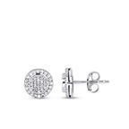 0,18 Carat Diamond Oval Earrings