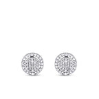 0,18 Carat Diamond Oval Earrings