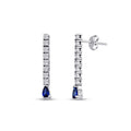 1,28 Carat Diamond Sapphire Earrings
