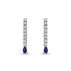 1,28 Carat Diamond Sapphire Earrings