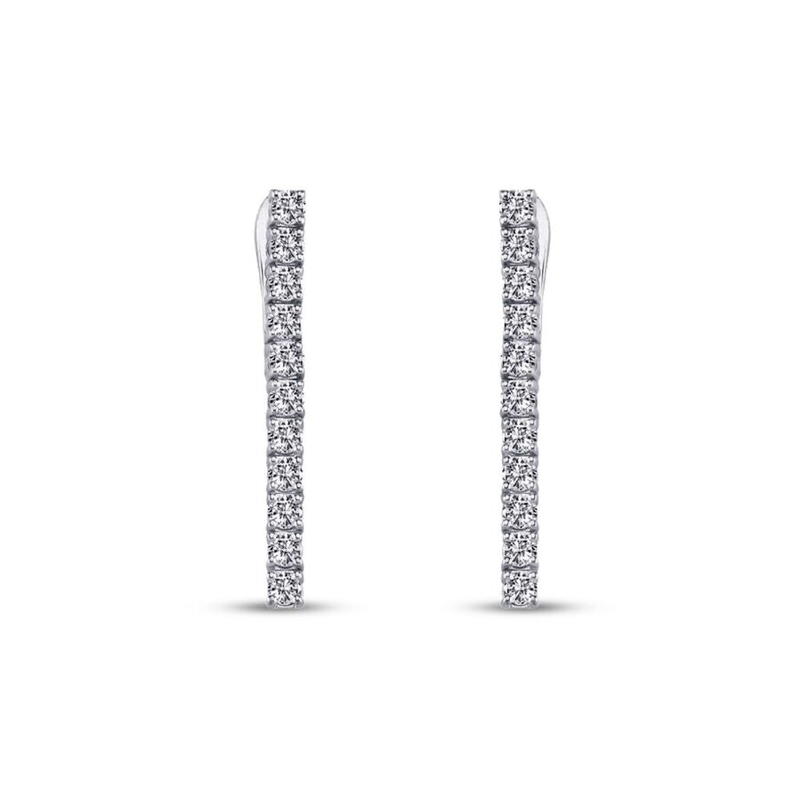 1.63 Carat Diamond Tennis Earrings