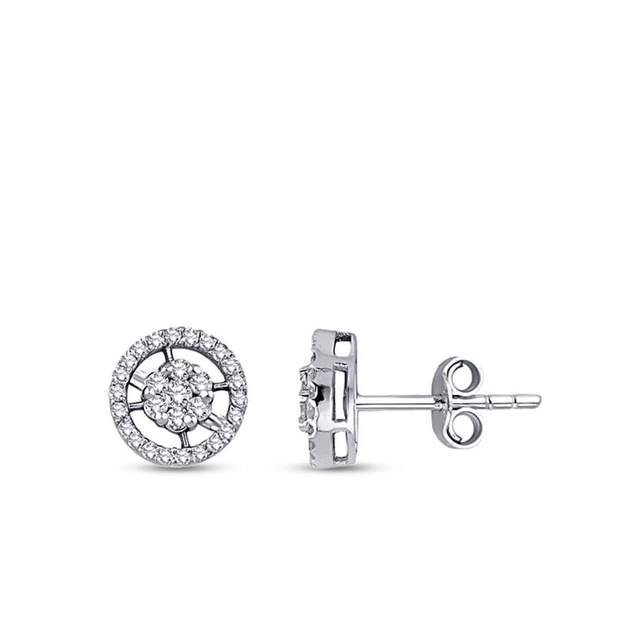 0,34 Carat Diamond Round Earrings
