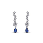 0,75 Carat Diamond Sapphire Earrings