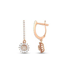 0,42 Carat Diamond Flower Earrings