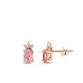 1,55 Carat Diamond Tourmaline Earrings