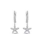 0,35 Carat Diamond Flower Earrings