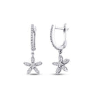 0,35 Carat Diamond Flower Earrings
