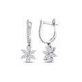 0,94 Carat Diamond Flower Earrings