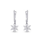 0,94 Carat Diamond Flower Earrings