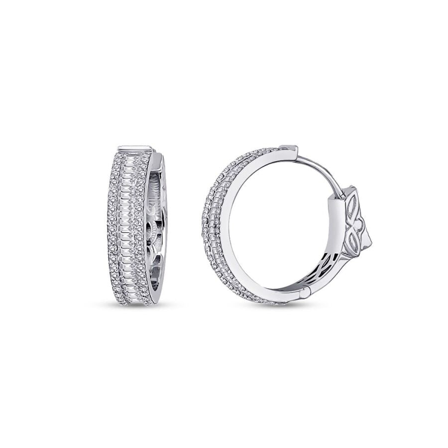 1,16 Carat Diamond Hoop Earrings