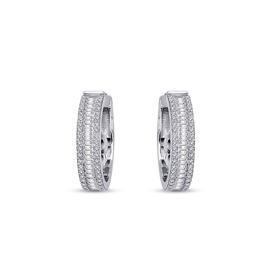 1,16 Carat Diamond Hoop Earrings