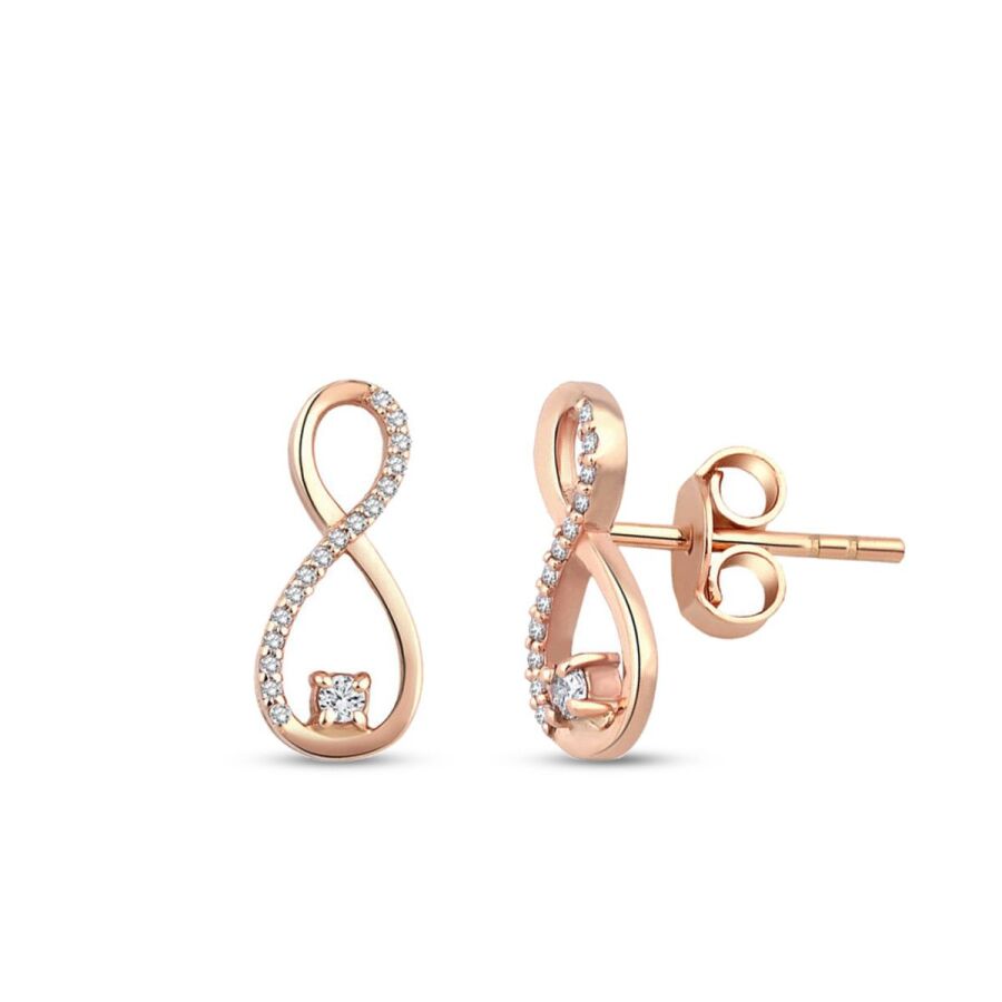 0,12 Carat Diamond Infinity Earrings