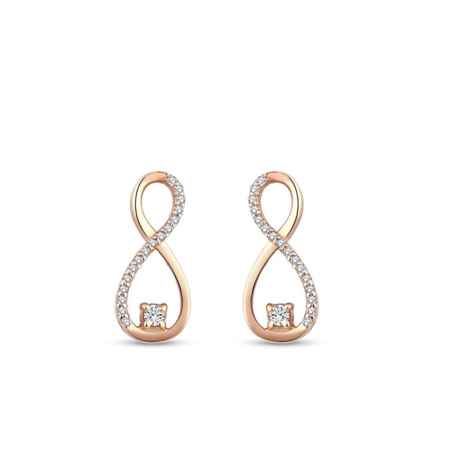0,12 Carat Diamond Infinity Earrings