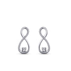 0,12 Carat Diamond Infinity Earrings