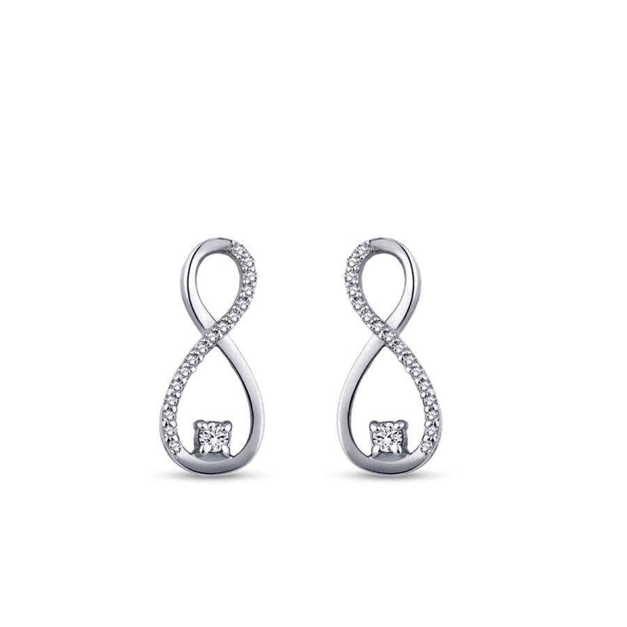 0,12 Carat Diamond Infinity Earrings