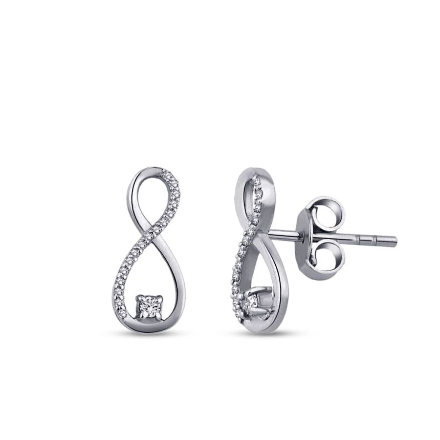 0,12 Carat Diamond Infinity Earrings