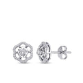 0,29 Carat Diamond Flower Earrings