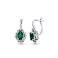 0,85 Carat Diamond Emerald Earrings