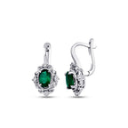 0,85 Carat Diamond Emerald Earrings