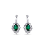 0,85 Carat Diamond Emerald Earrings
