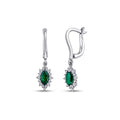 0,99 Carat Diamond Emerald Earrings