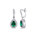 2,99 Carat Diamond Colored Stone Earrings