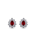 1,48 Carat Diamond Ruby Earrings