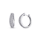 0,77 Carat Diamond Hoop Earrings