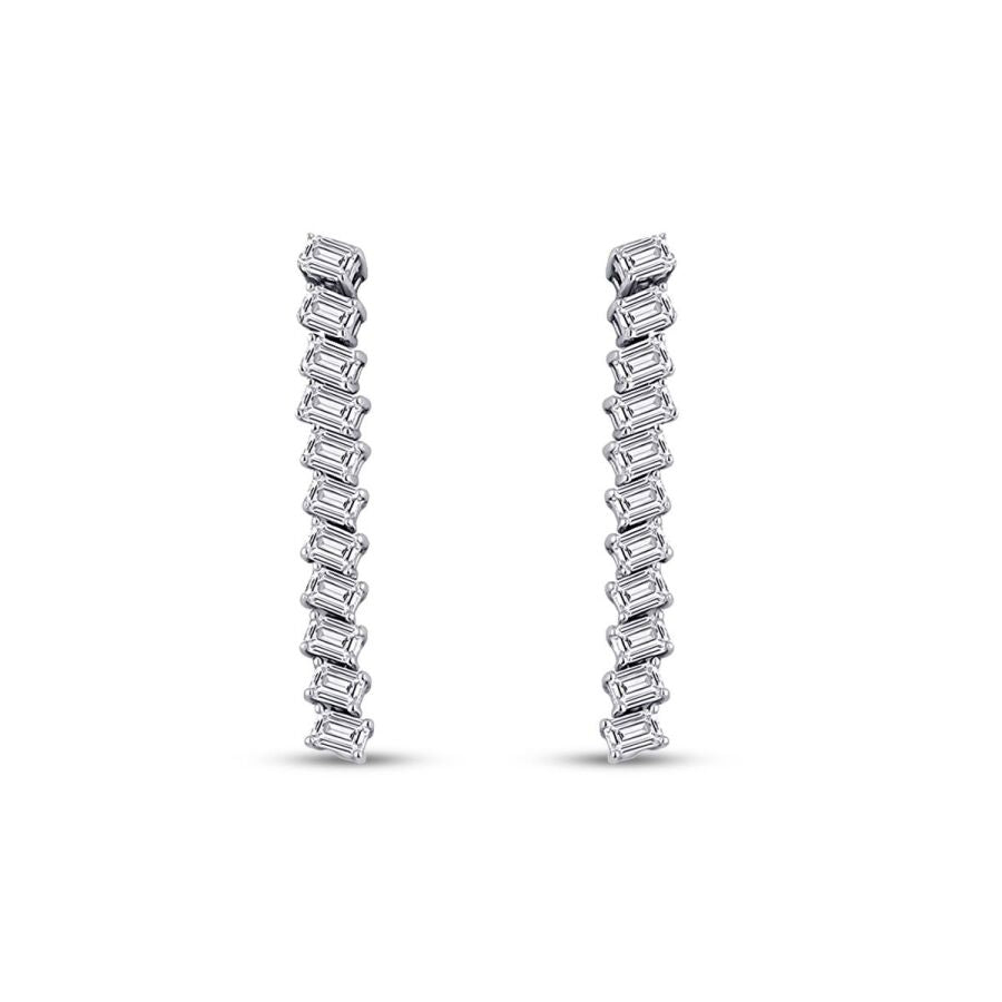 1,97 Carat Diamond Tennis Earrings