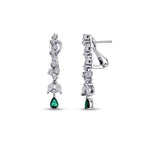 0,91 Carat Diamond Emerald Earrings
