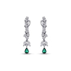 0,91 Carat Diamond Emerald Earrings
