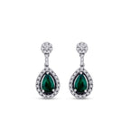 0,99 Carat Diamond Emerald Earrings