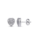 0,32 Carat Diamond Heart Earrings