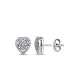 0,32 Carat Diamond Heart Earrings