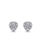 0,32 Carat Diamond Heart Earrings