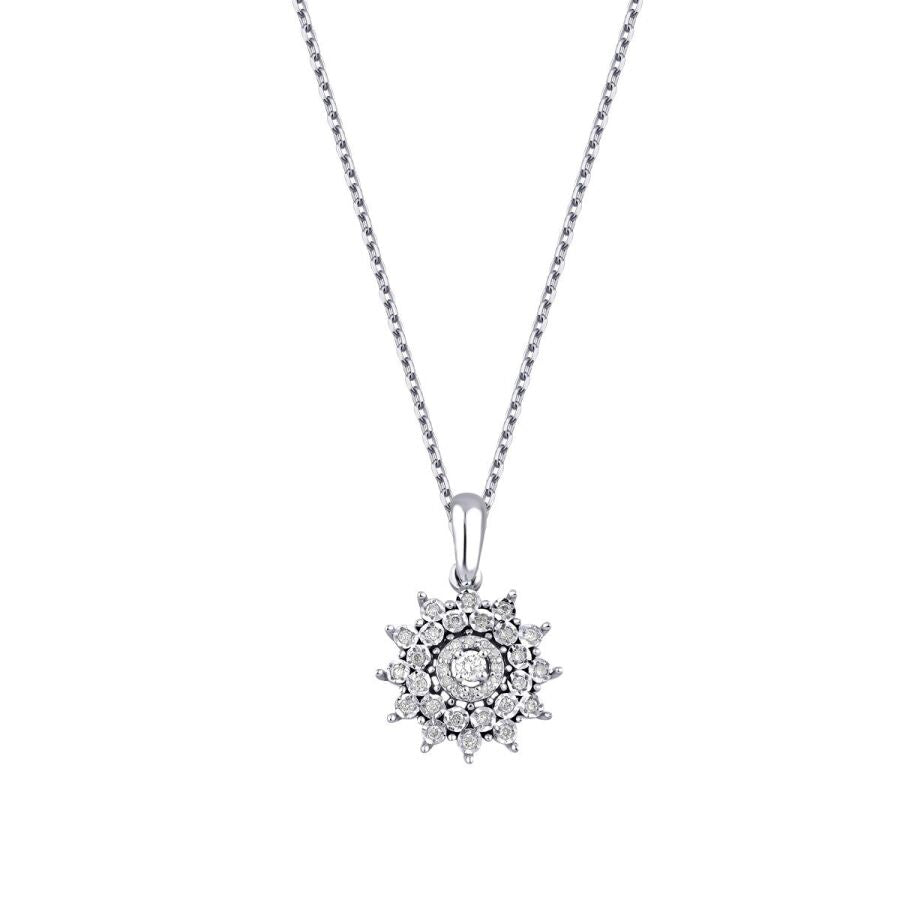 0,13 Carat Diamond Sun Necklace
