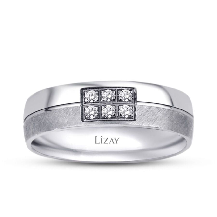 White Gold Cubic Wedding Band
