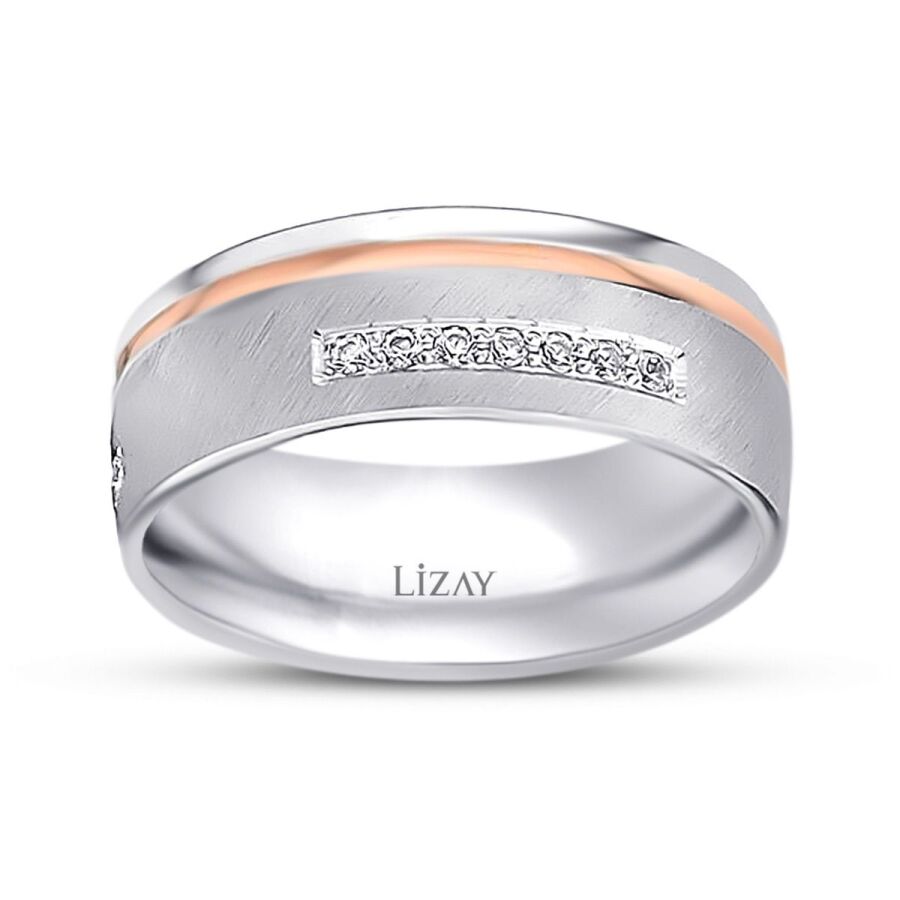 Gold Two-Tone Wedding Band